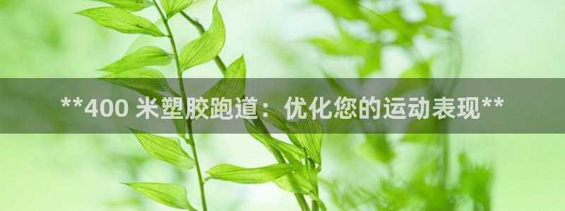 尊龙凯时是大平台吗：**400 米塑胶跑道：优化您的